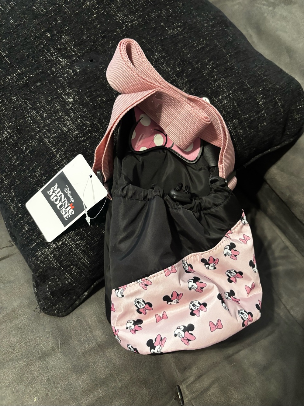 Disney Pink and Black Minnie Mouse Shoulder Bag
